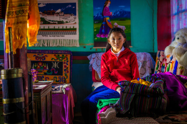 Girl in bedroom