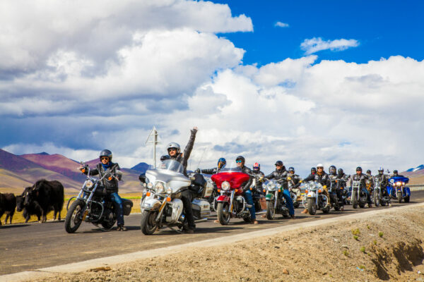 People on motorcycles