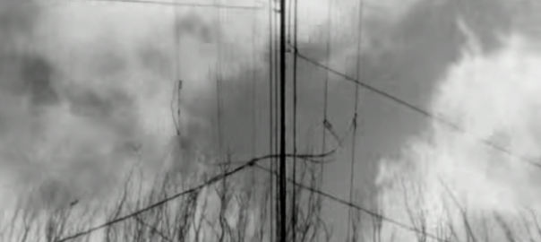 A fence against a grey sky